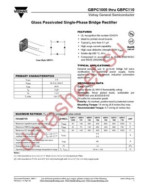 GBPC1005-E4/51 datasheet  